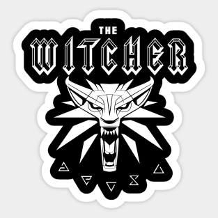 The Witcher - Rock style - white Sticker